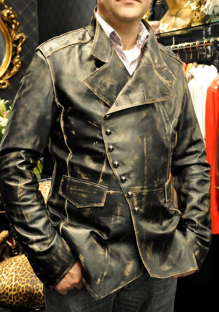 *MENS STEAMPUNK MILITARY ROCK MILITARY LEATHER JACKET* eBay
