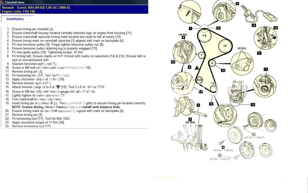 Can you tell me where to find the timing marks on my renault megane